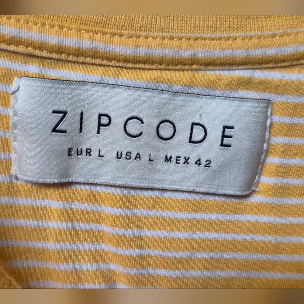 Zipcode Yellow Striped Top - Picture 3 of 7